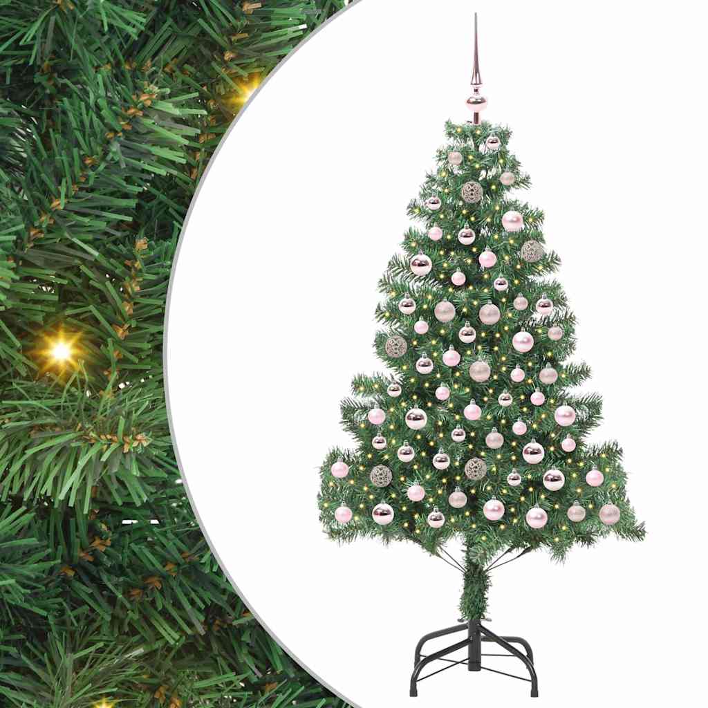 Sapin de Noël avec 300 LED avec support Vert 180 cm PVC - XIOS