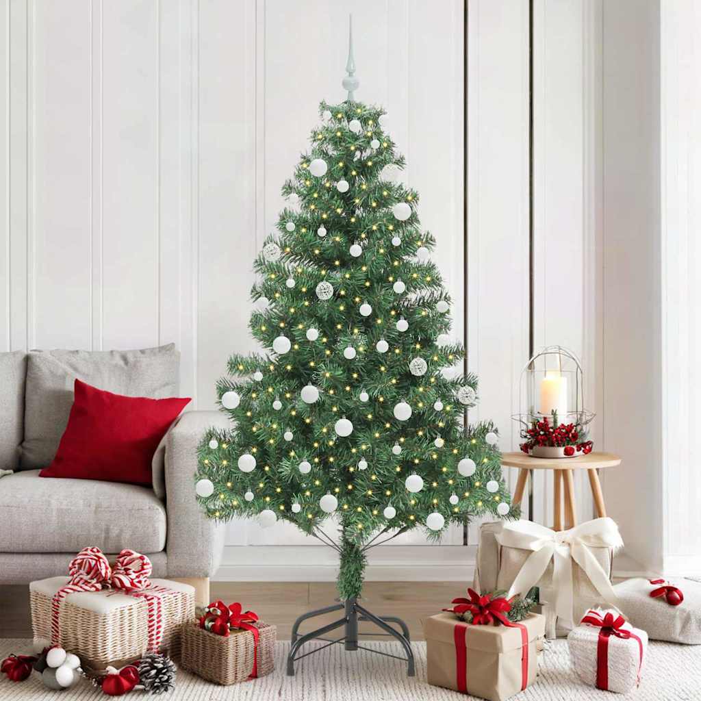 Sapin de Noël avec 300 LED avec support Vert 180 cm PVC - XIOS