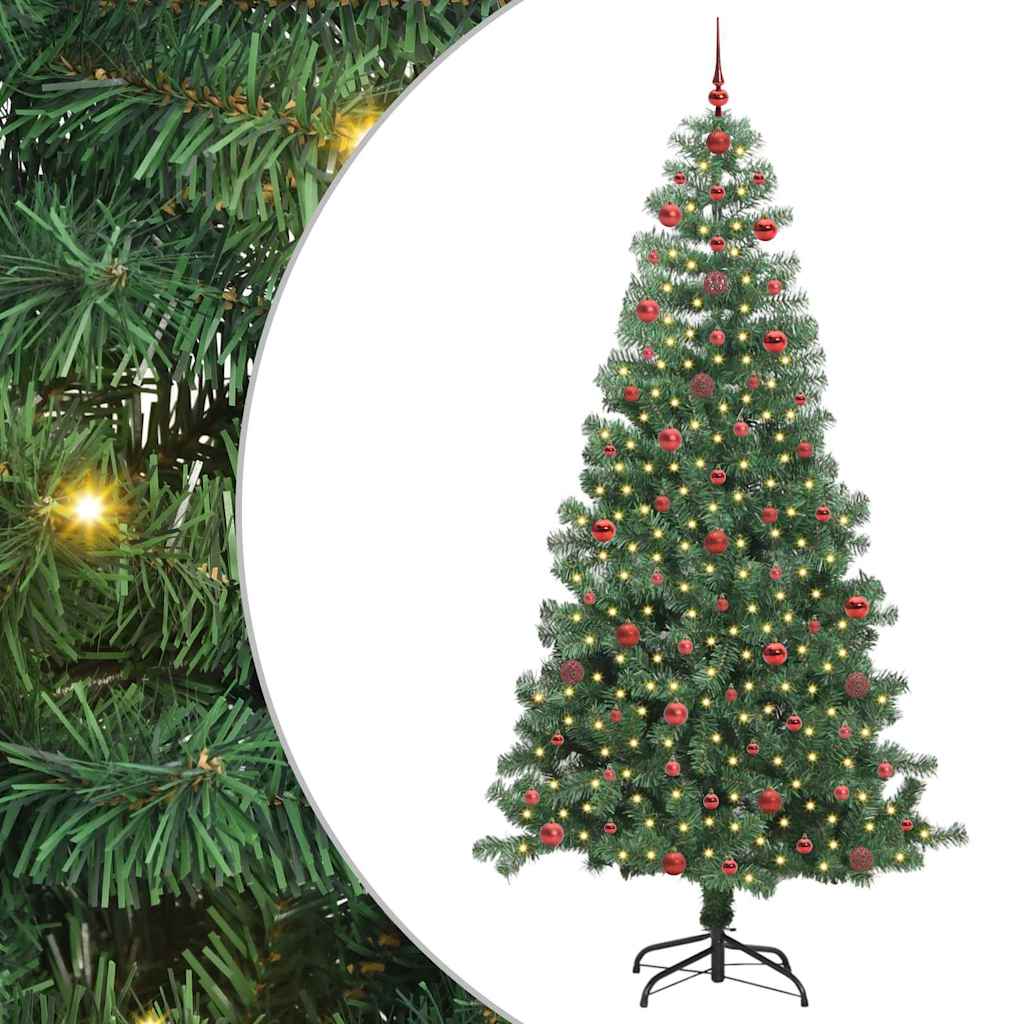 Sapin de Noël avec 300 LED avec support Vert 240 cm PVC - XIOS