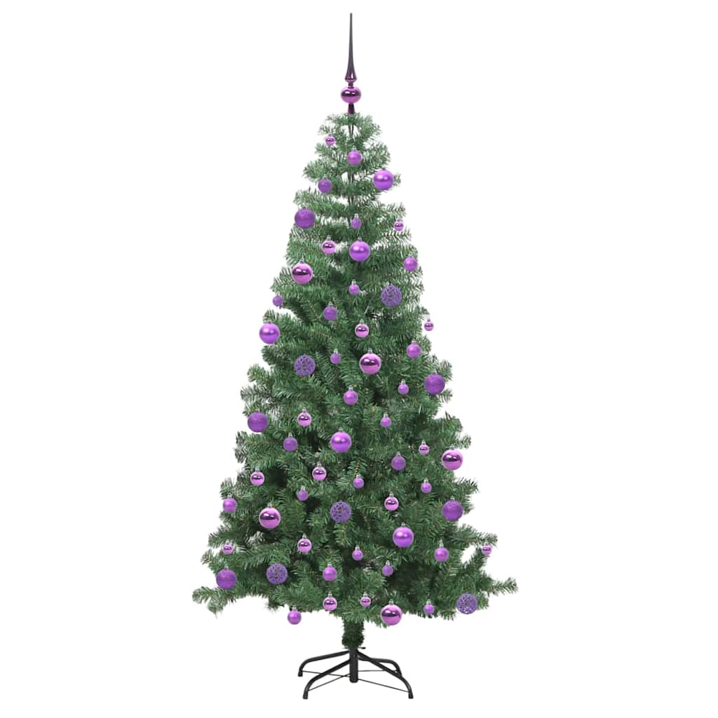 Sapin de Noël avec 300 LED avec support Vert 240 cm PVC - XIOS