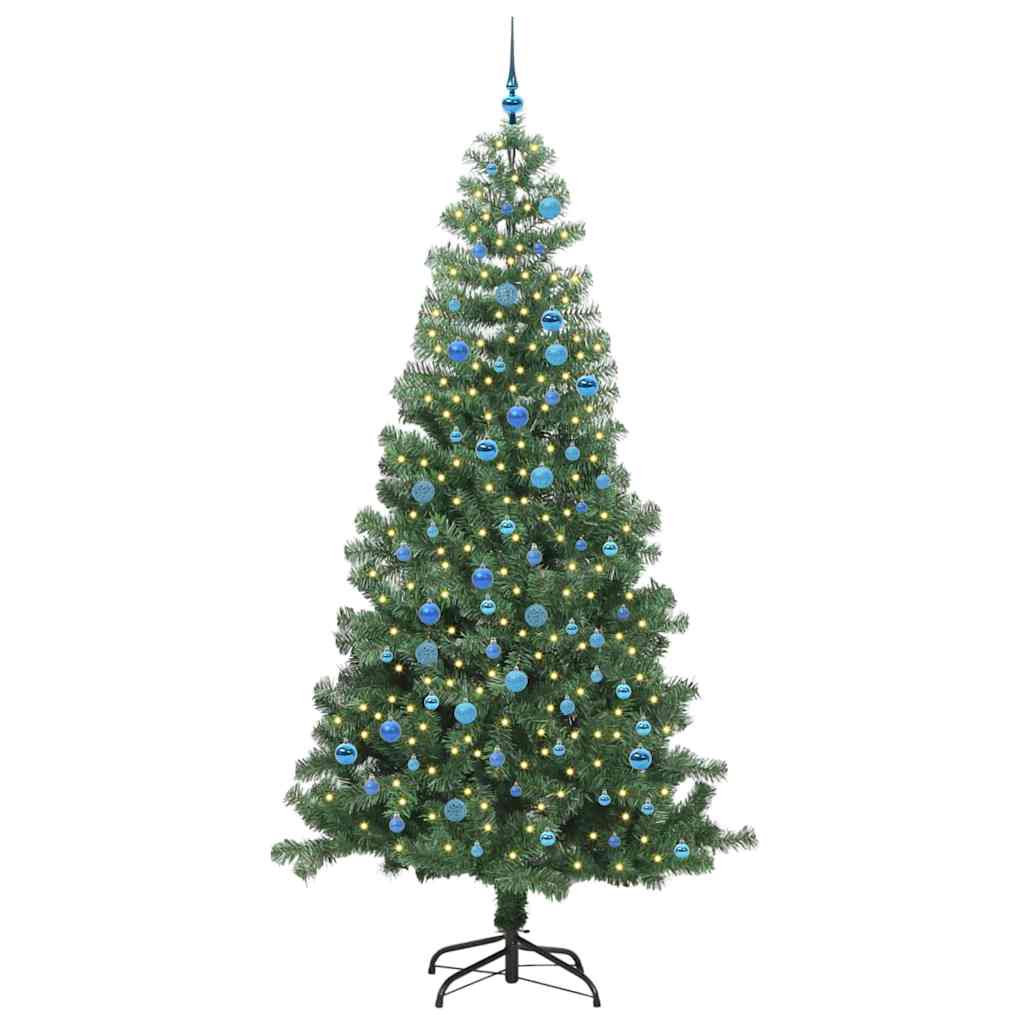 Sapin de Noël avec 300 LED avec support Vert 240 cm PVC - XIOS