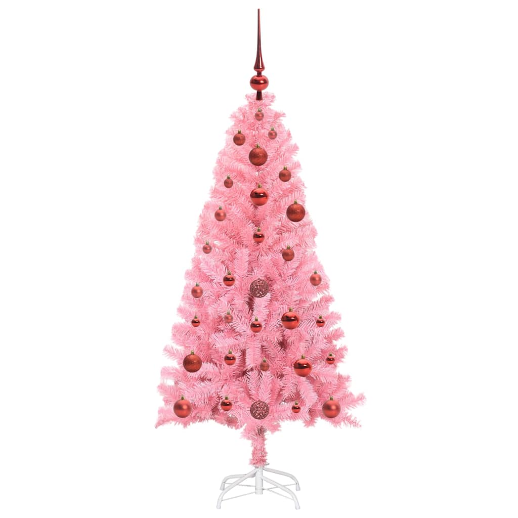 Sapin de Noël avec 150 LED avec support Rose 120 cm PVC - XIOS