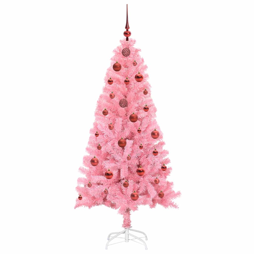 Sapin de Noël avec 150 LED avec support Rose 150 cm PVC - XIOS