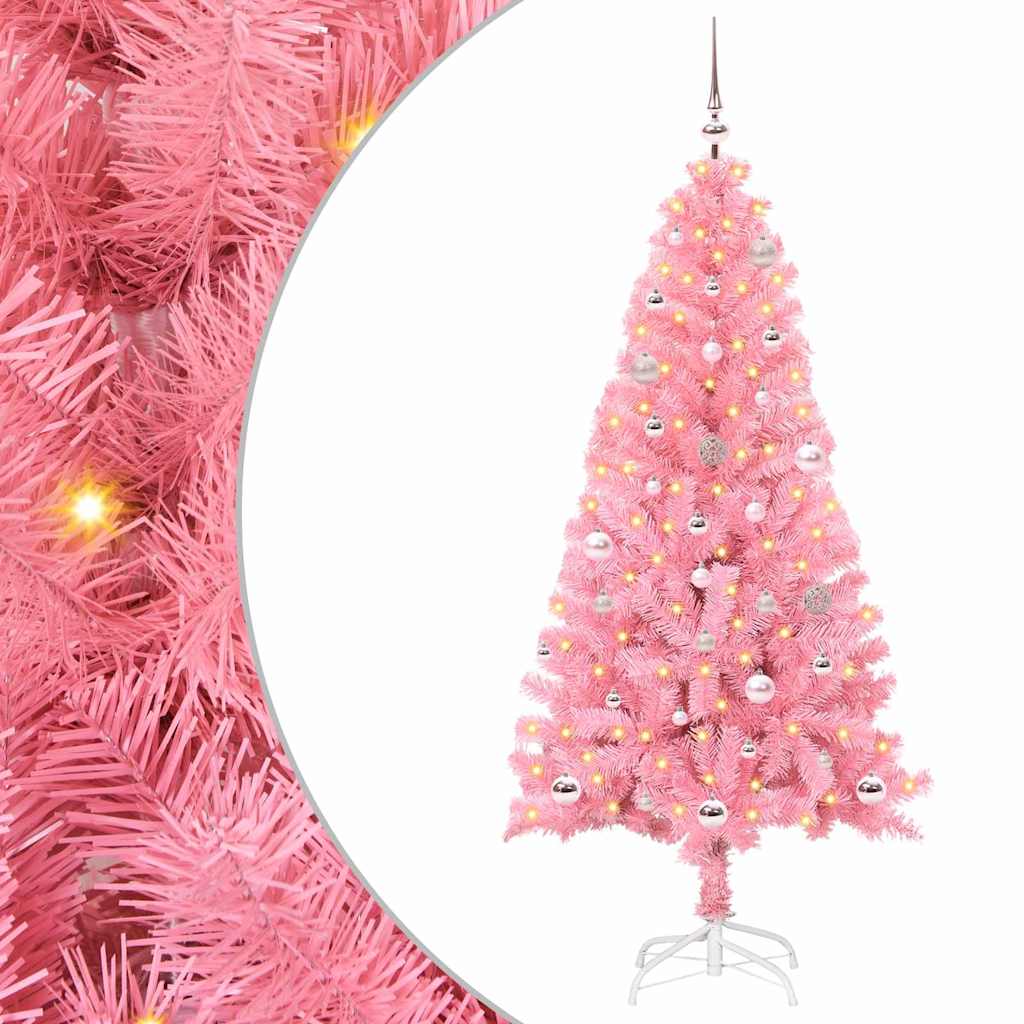 Sapin de Noël avec 150 LED avec support Rose 150 cm PVC - XIOS