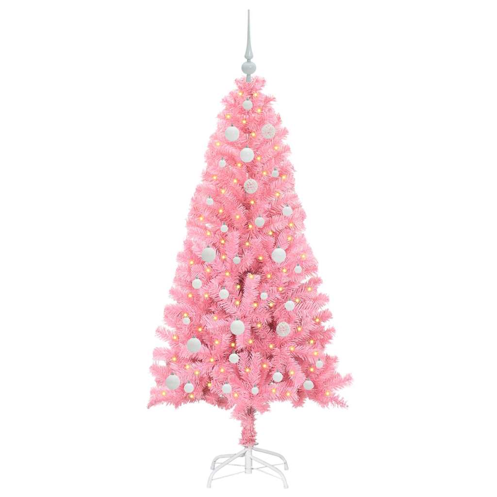 Sapin de Noël avec 150 LED avec support Rose 150 cm PVC - XIOS