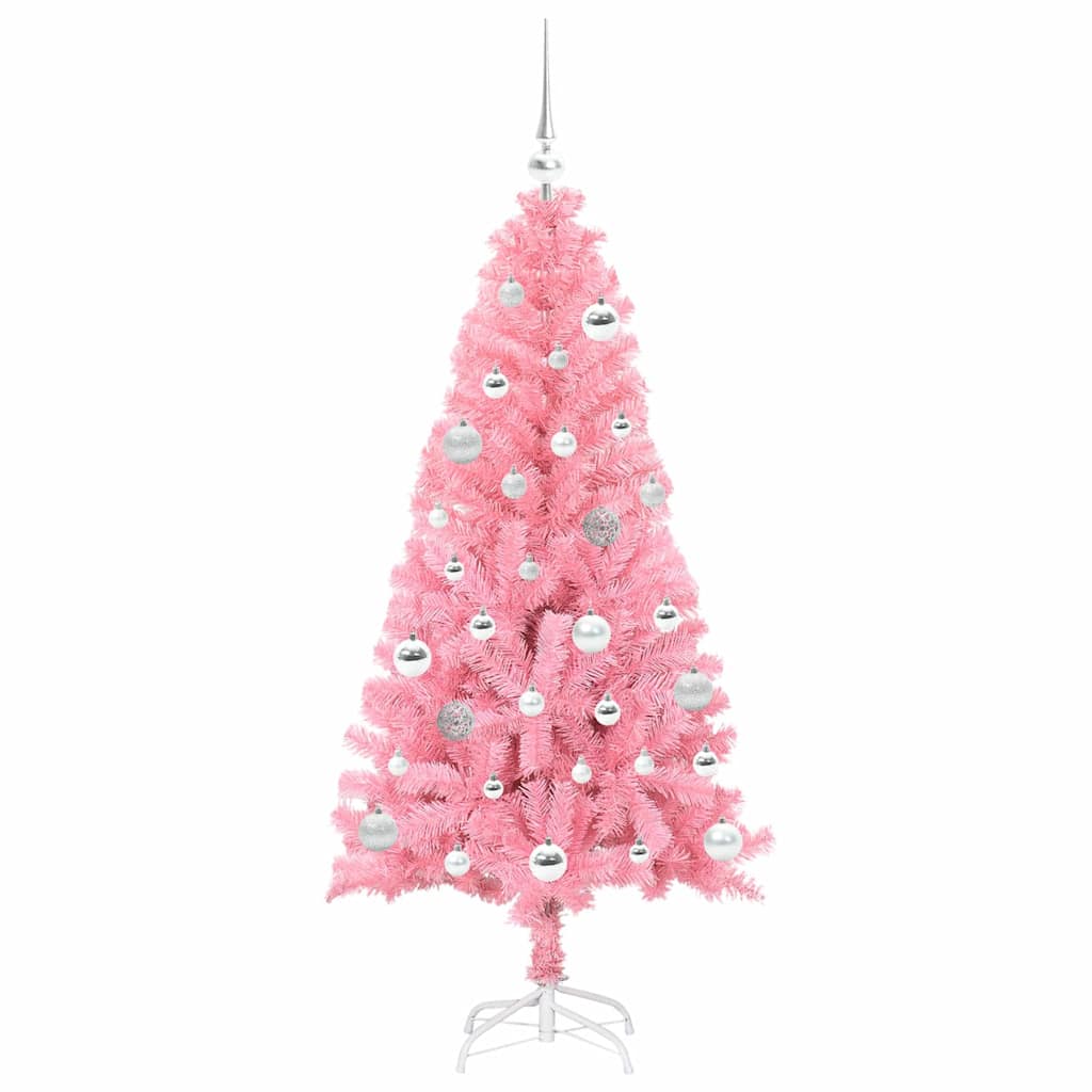 Sapin de Noël avec 150 LED avec support Rose 150 cm PVC - XIOS
