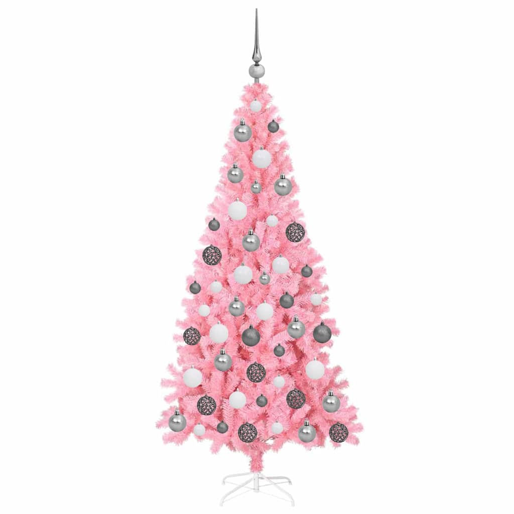 Sapin de Noël avec 300 LED avec support Rose 180 cm PVC - XIOS