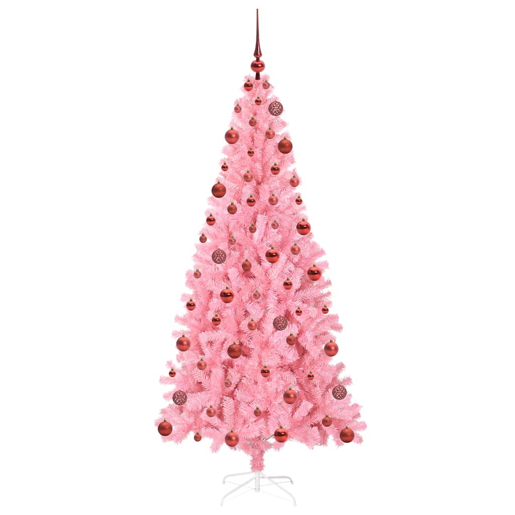 Sapin de Noël avec 300 LED avec support Rose 180 cm PVC - XIOS