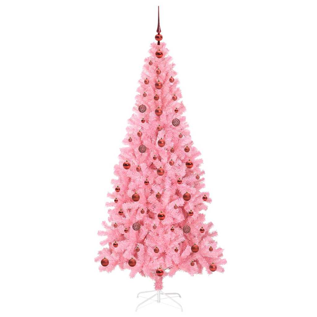 Sapin de Noël avec 300 LED avec support Rose 210 cm PVC - XIOS