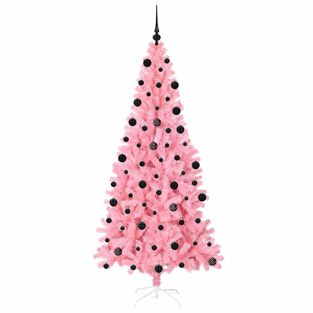 Sapin de Noël avec 300 LED avec support Rose 210 cm PVC - XIOS