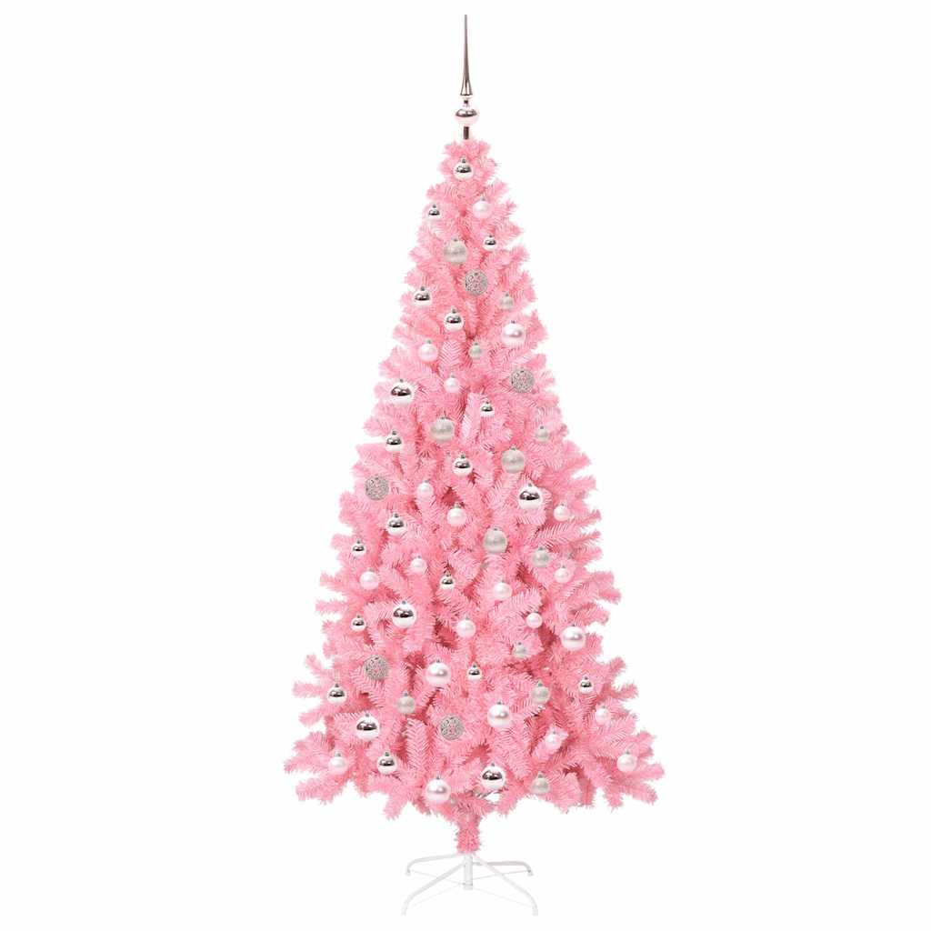 Sapin de Noël avec 300 LED avec support Rose 210 cm PVC - XIOS