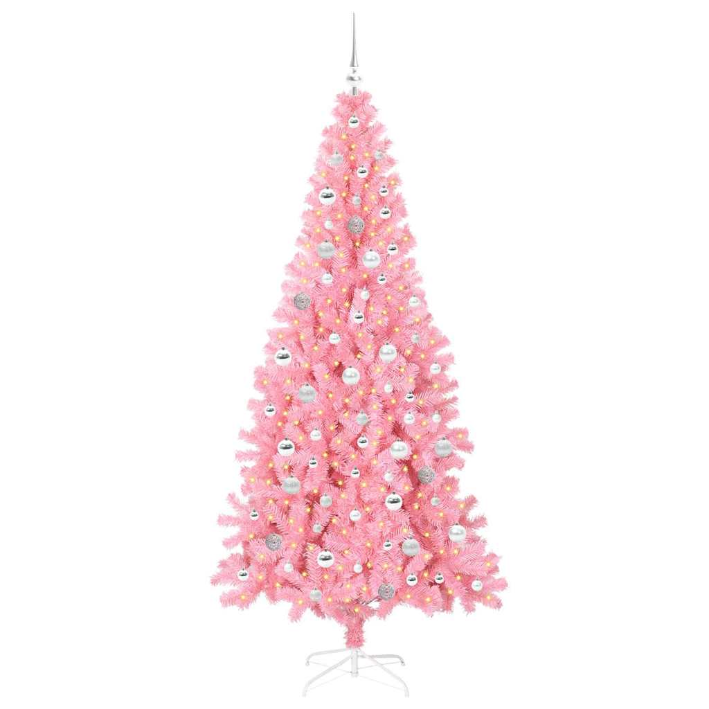 Sapin de Noël avec 300 LED avec support Rose 210 cm PVC - XIOS