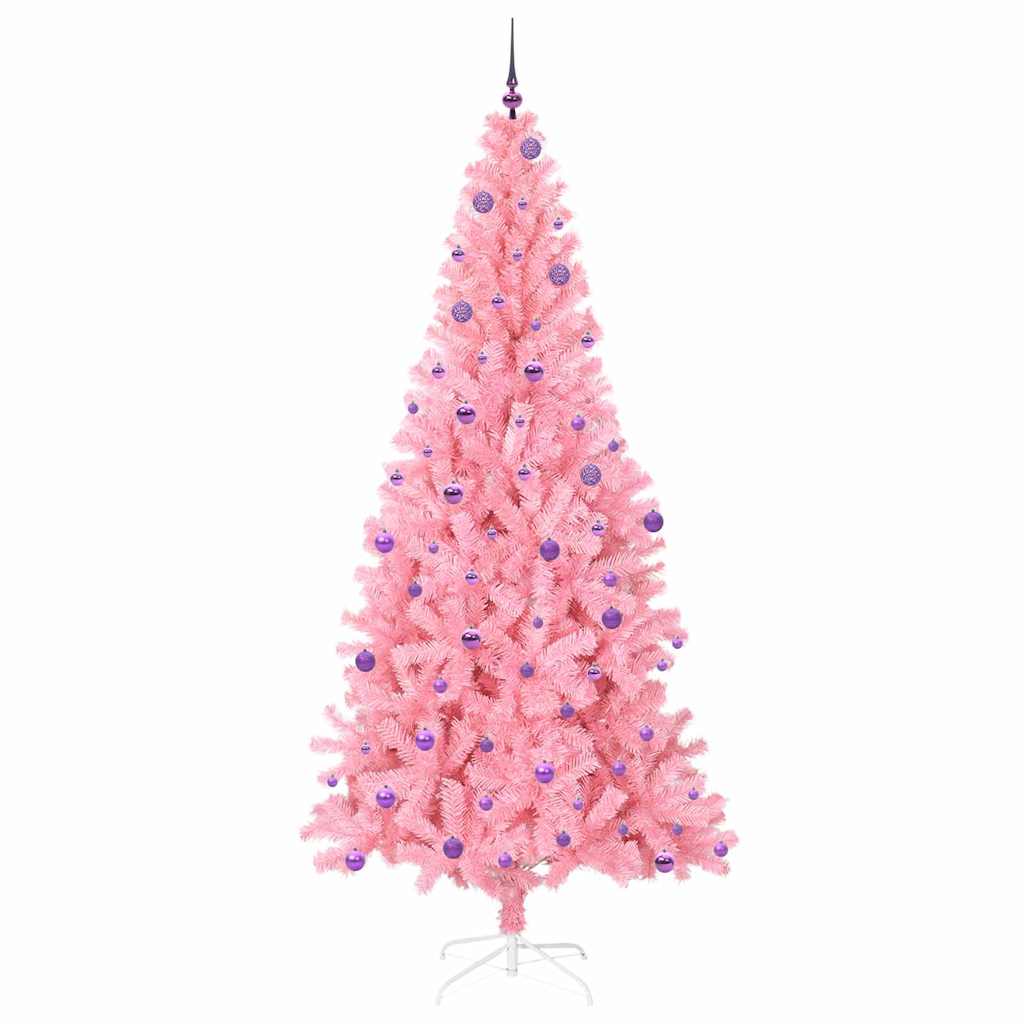 Sapin de Noël avec 300 LED avec support Rose 240 cm PVC - XIOS