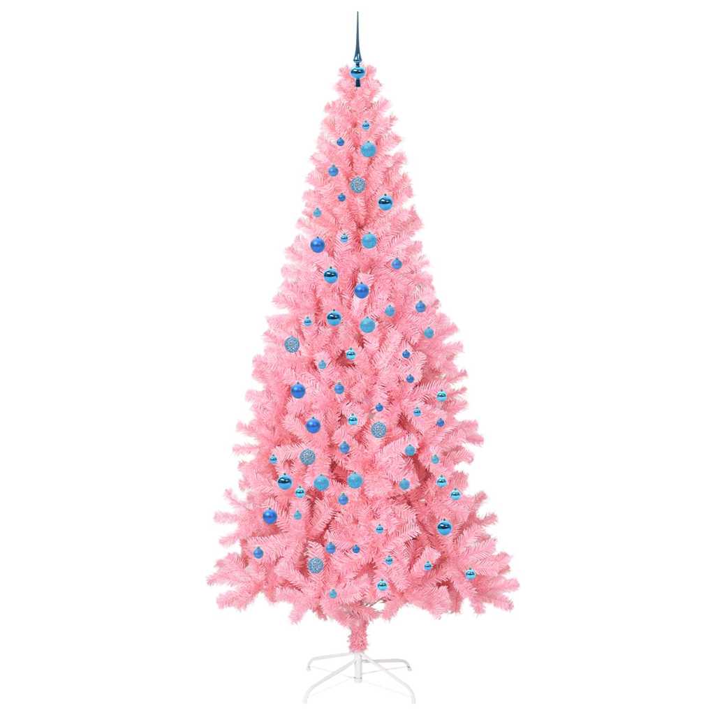 Sapin de Noël avec 300 LED avec support Rose 240 cm PVC - XIOS