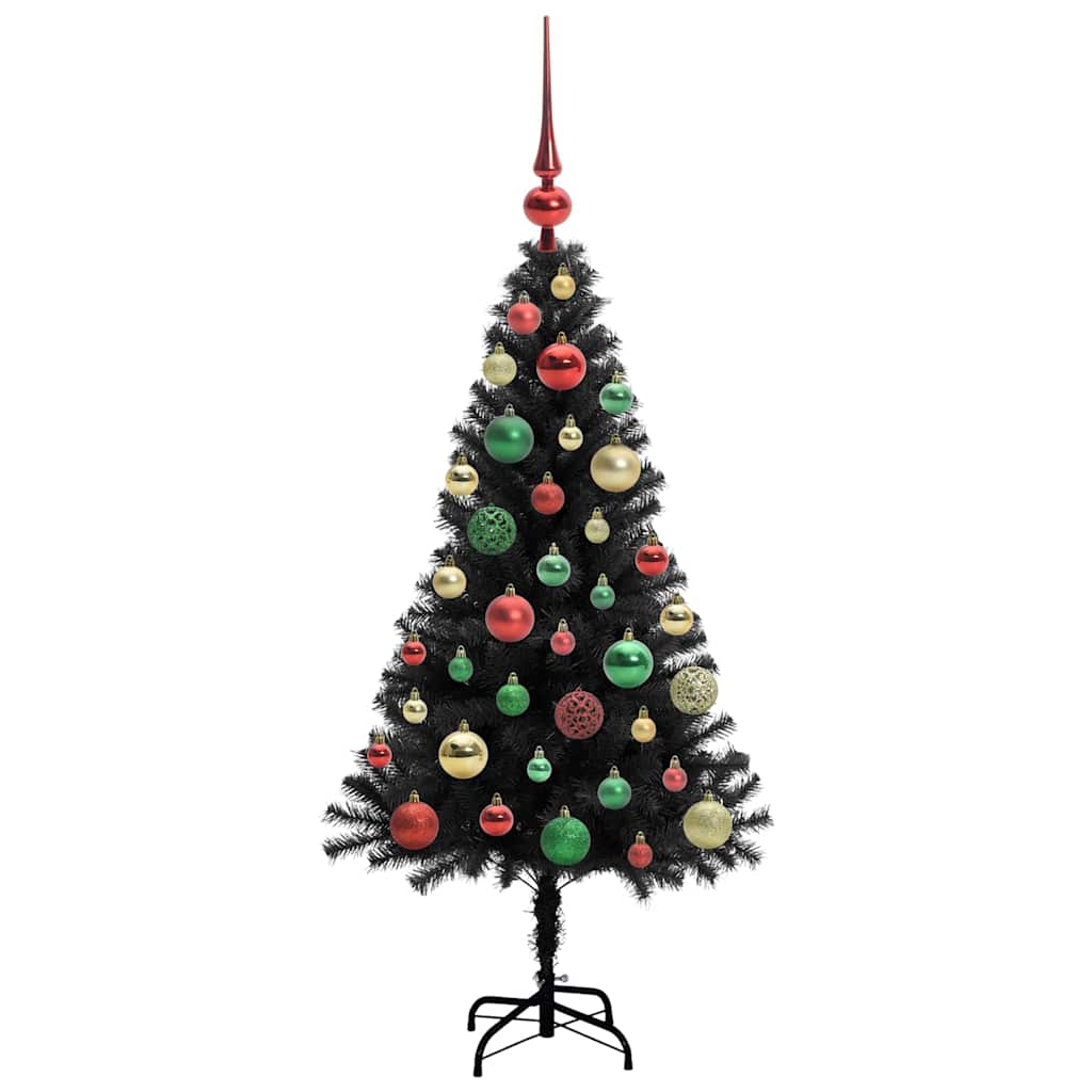 Sapin de Noël avec 150 LED avec support Noir 120 cm PVC - XIOS