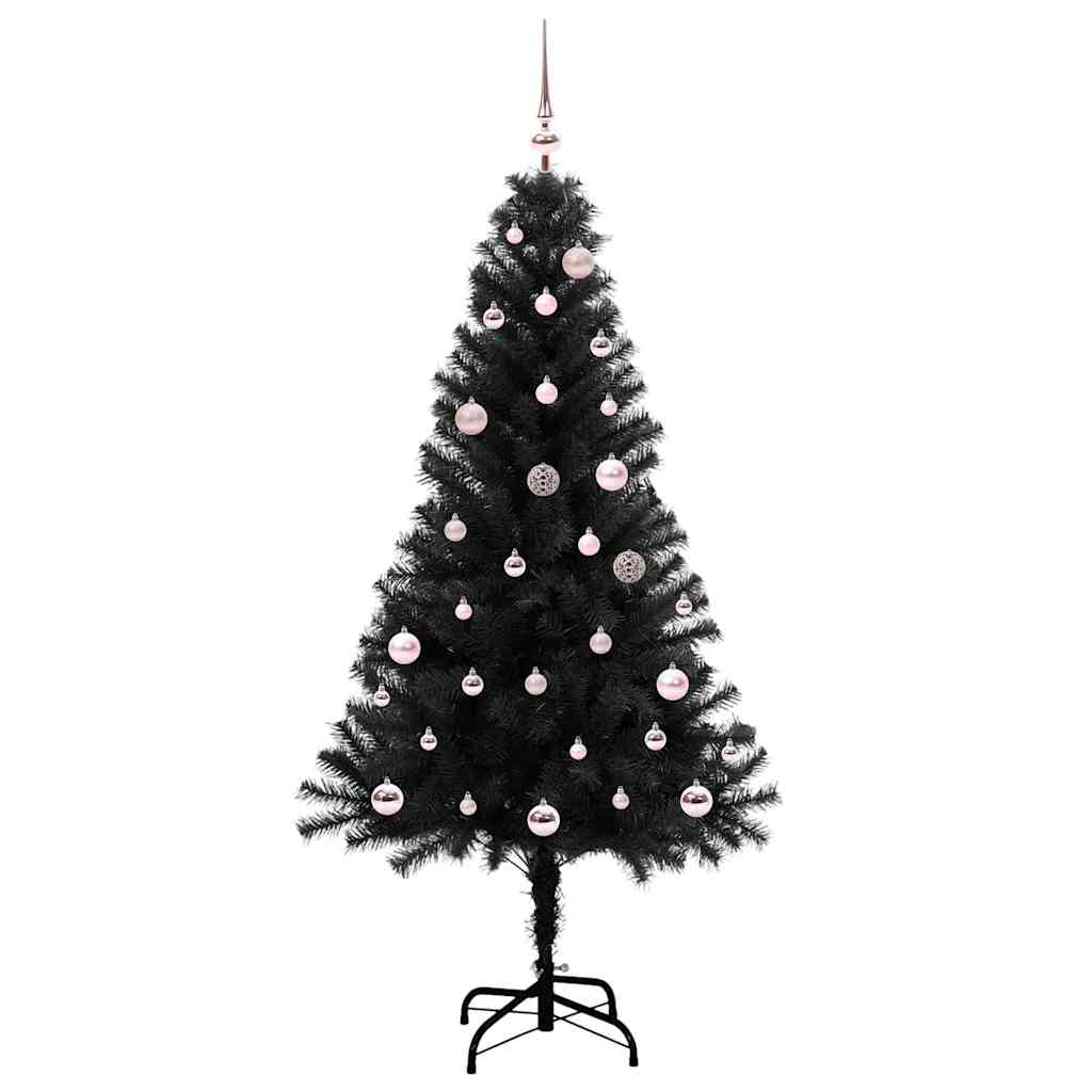 Sapin de Noël avec 150 LED avec support Noir 150 cm PVC - XIOS