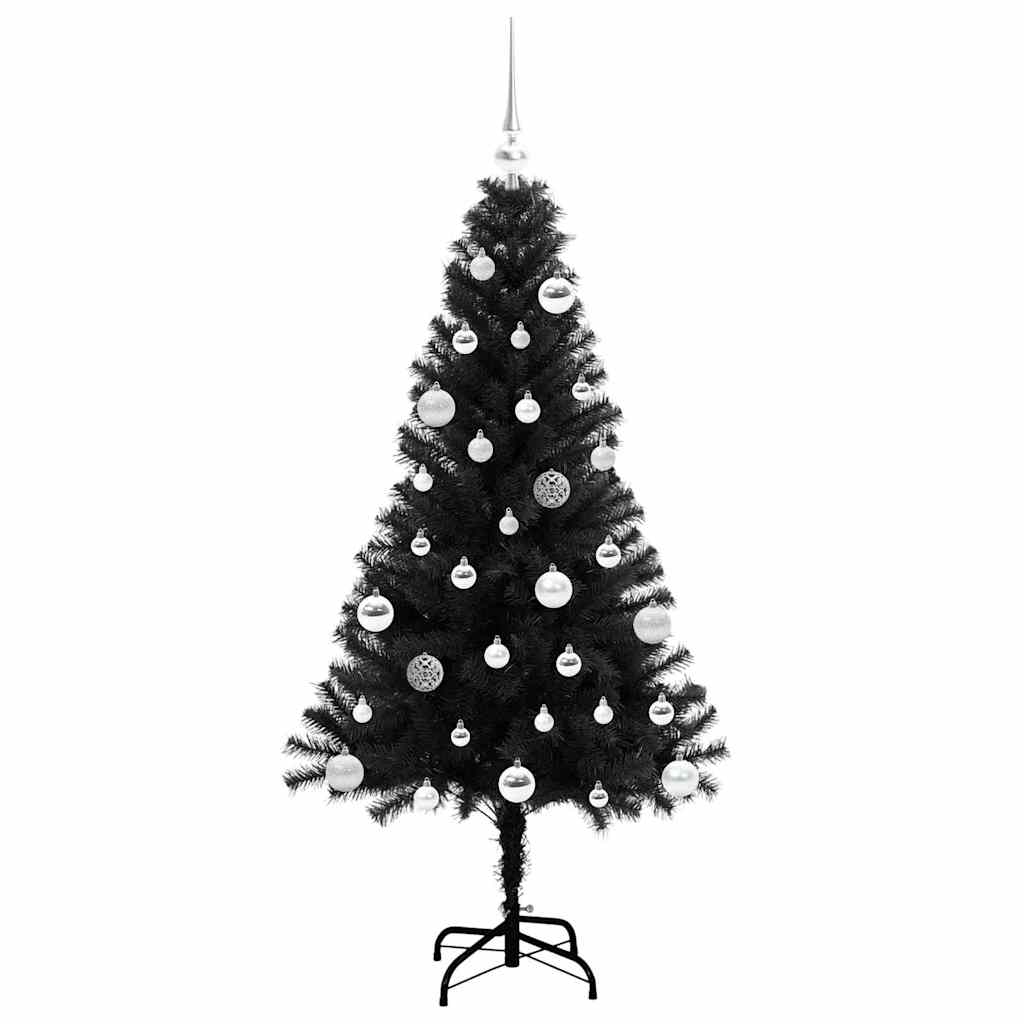 Sapin de Noël avec 150 LED avec support Noir 150 cm PVC - XIOS