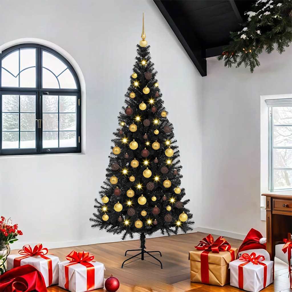 Sapin de Noël Noir 180 cm PVC