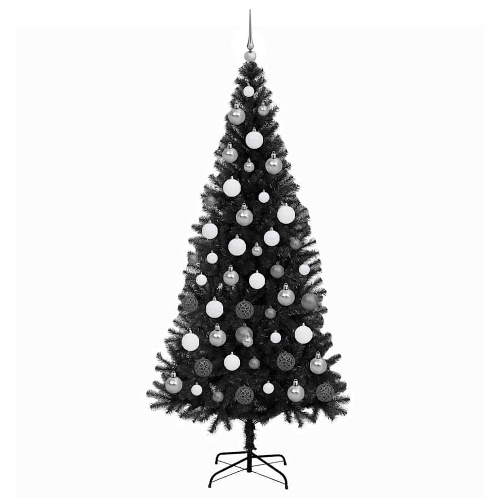 Sapin de Noël avec 300 LED avec support Noir 180 cm PVC - XIOS