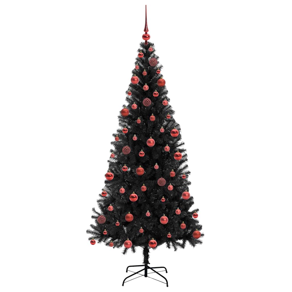 Sapin de Noël avec 300 LED avec support Noir 180 cm PVC - XIOS