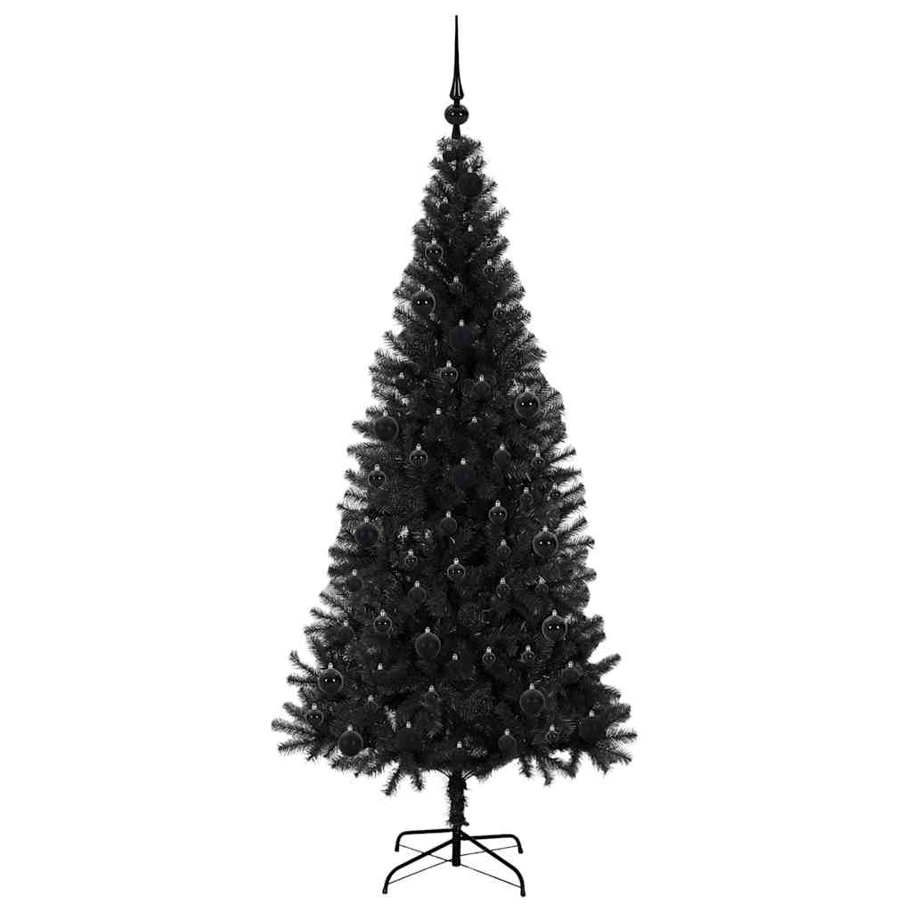Sapin de Noël avec 300 LED avec support Noir 180 cm PVC - XIOS