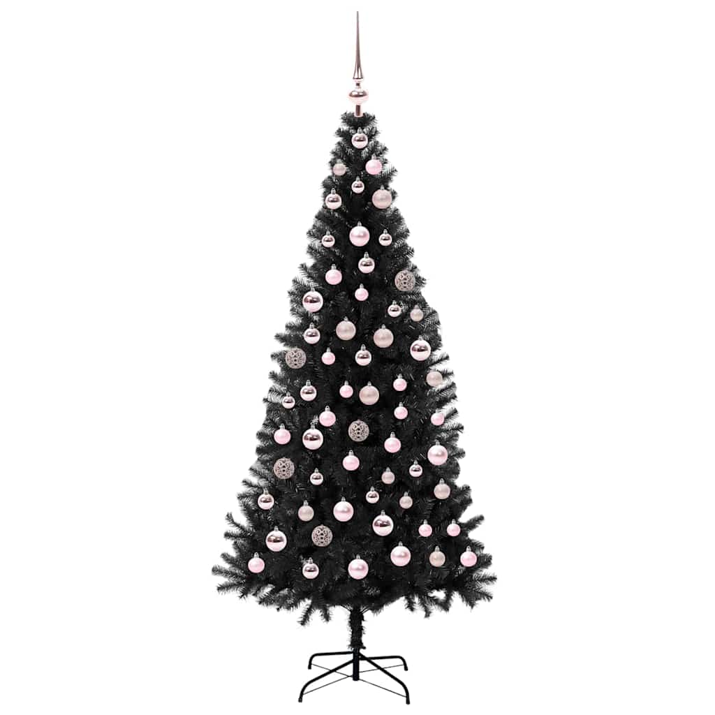 Sapin de Noël avec 300 LED avec support Noir 180 cm PVC - XIOS