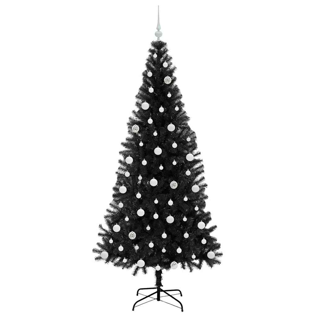 Sapin de Noël avec 300 LED avec support Noir 210 cm PVC - XIOS