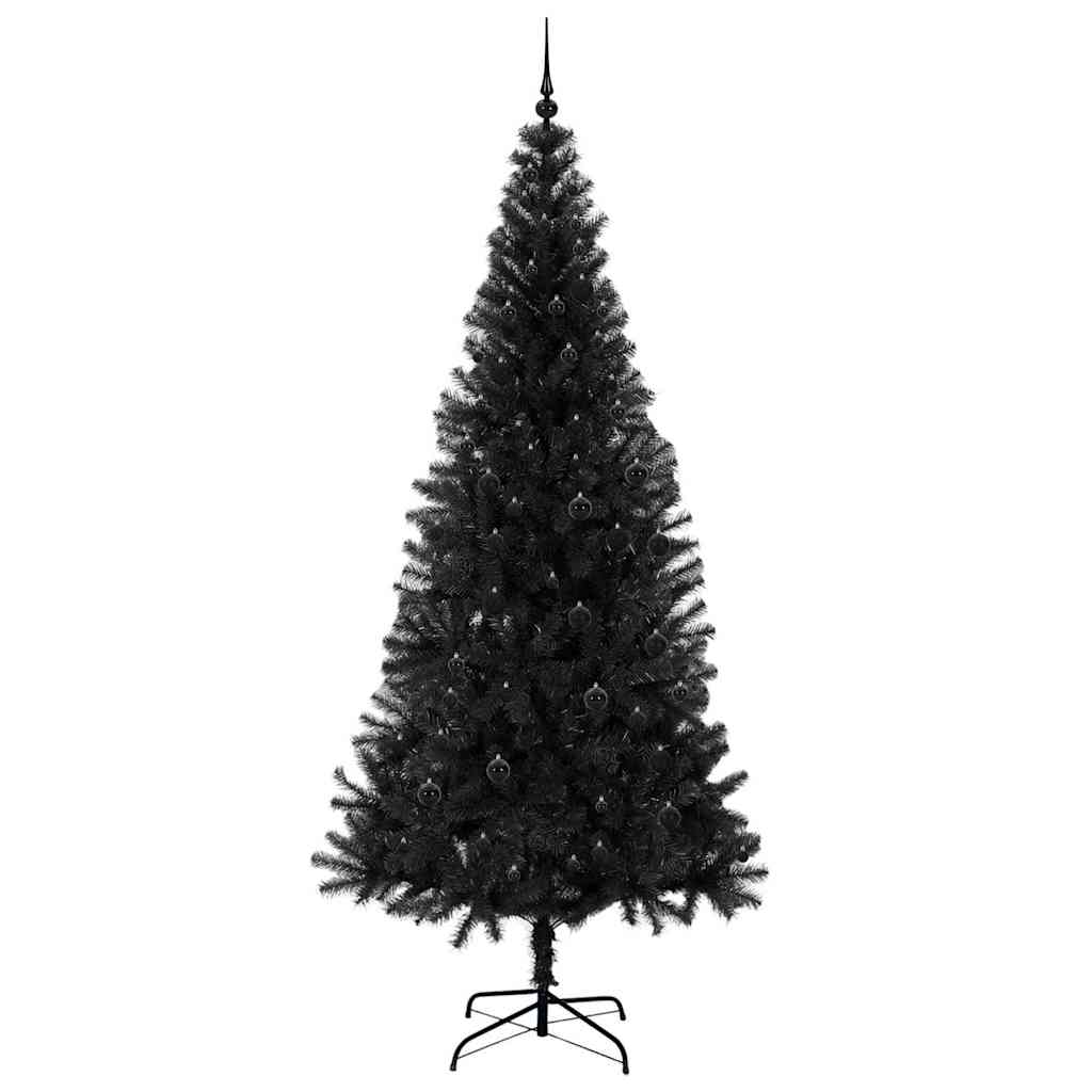 Sapin de Noël avec 300 LED avec support Noir 240 cm PVC - XIOS