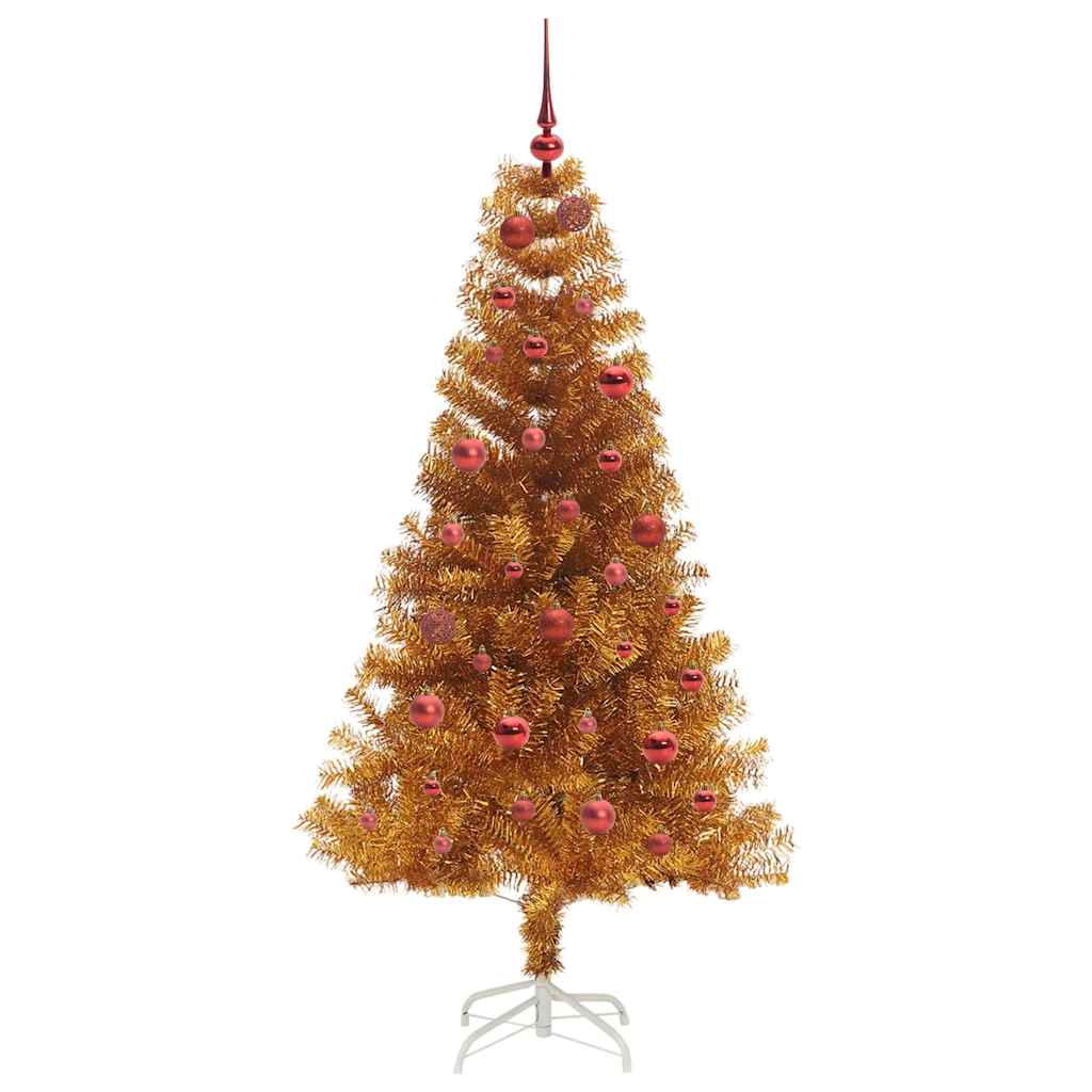 Sapin de Noël avec 150 LED avec support Doré 150 cm PET - XIOS