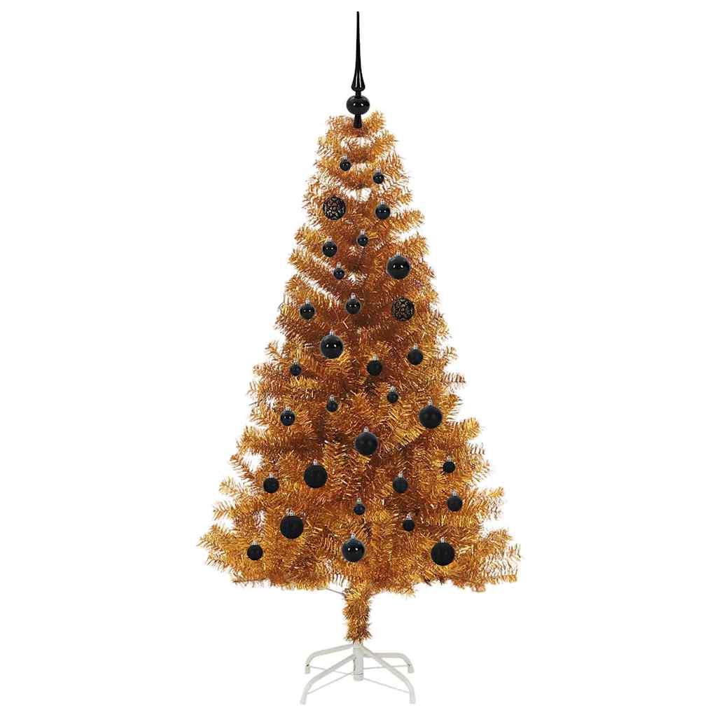 Sapin de Noël avec 150 LED avec support Doré 150 cm PET - XIOS