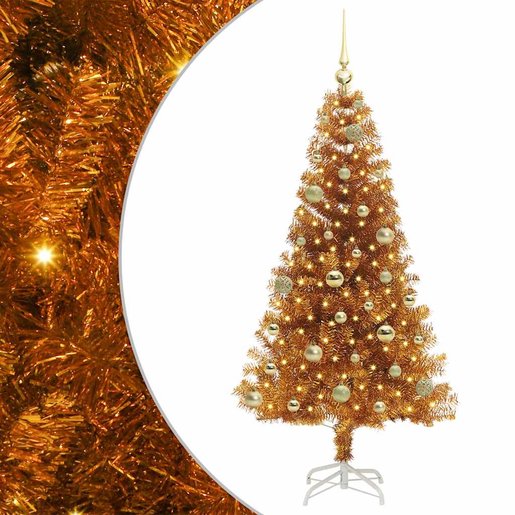 Sapin de Noël avec 150 LED avec support Doré 150 cm PET - XIOS