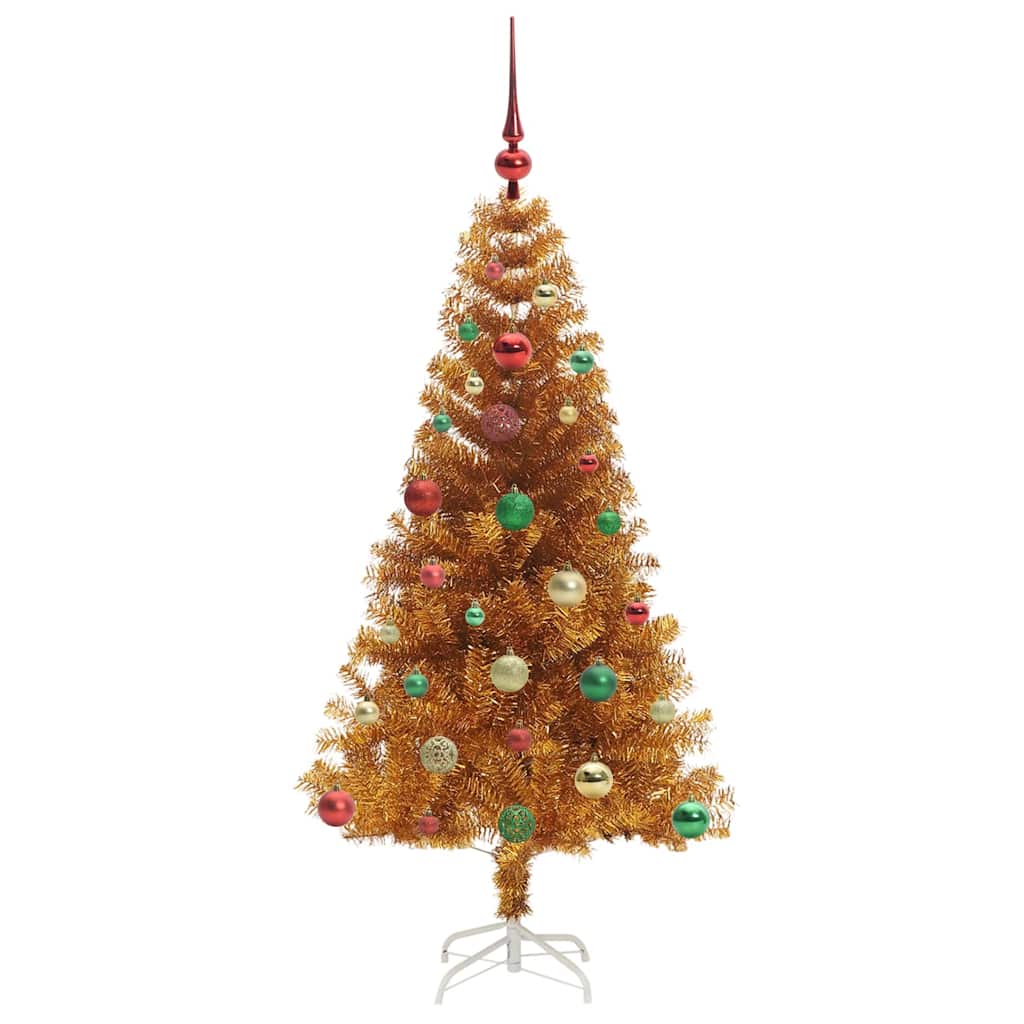 Sapin de Noël avec 150 LED avec support Doré 150 cm PET - XIOS