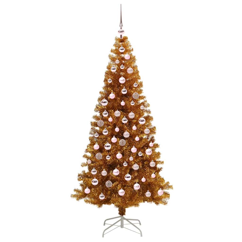 Sapin de Noël avec 300 LED avec support Doré 180 cm PET - XIOS