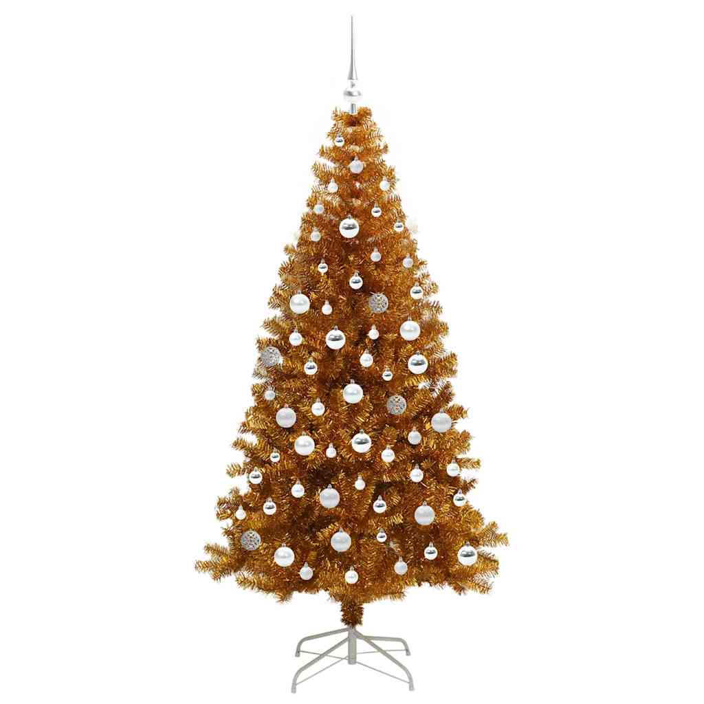 Sapin de Noël avec 300 LED avec support Doré 180 cm PET - XIOS