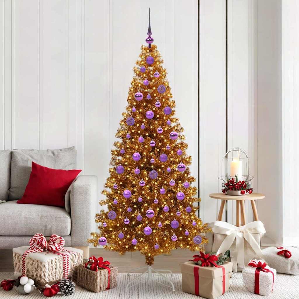 Sapin de Noël avec 300 LED avec support Doré 180 cm PET - XIOS