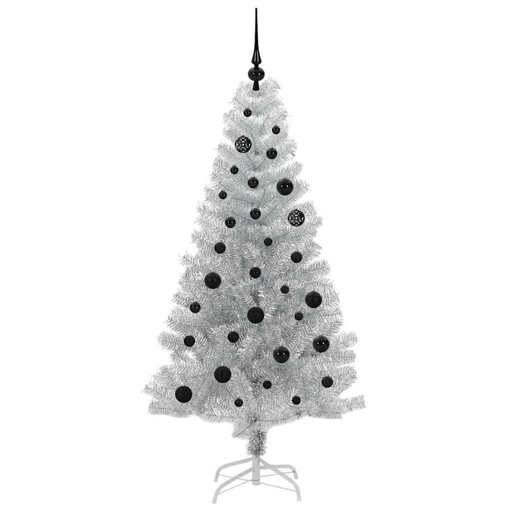 Sapin de Noël avec 150 LED avec support Argent 150 cm PET - XIOS
