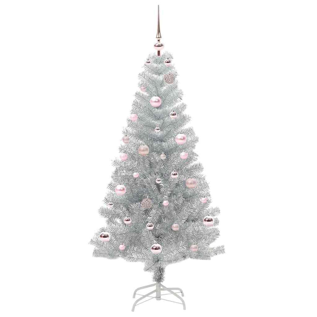 Sapin de Noël avec 150 LED avec support Argent 150 cm PET - XIOS