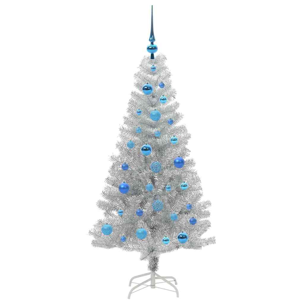 Sapin de Noël avec 150 LED avec support Argent 150 cm PET - XIOS