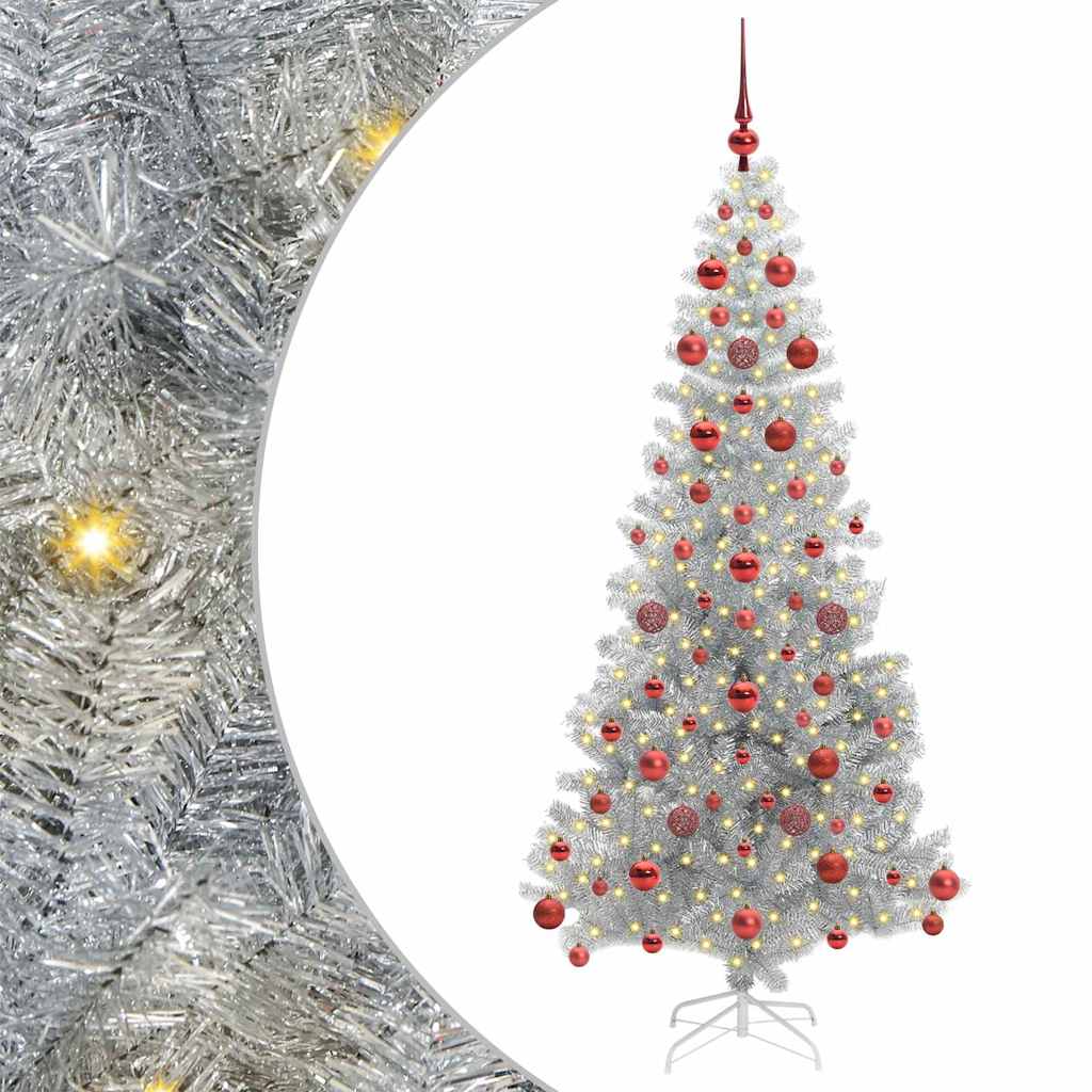 Sapin de Noël avec 300 LED avec support Argent 180 cm PET - XIOS