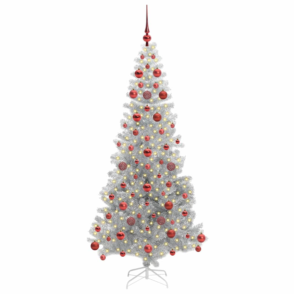 Sapin de Noël avec 300 LED avec support Argent 180 cm PET - XIOS
