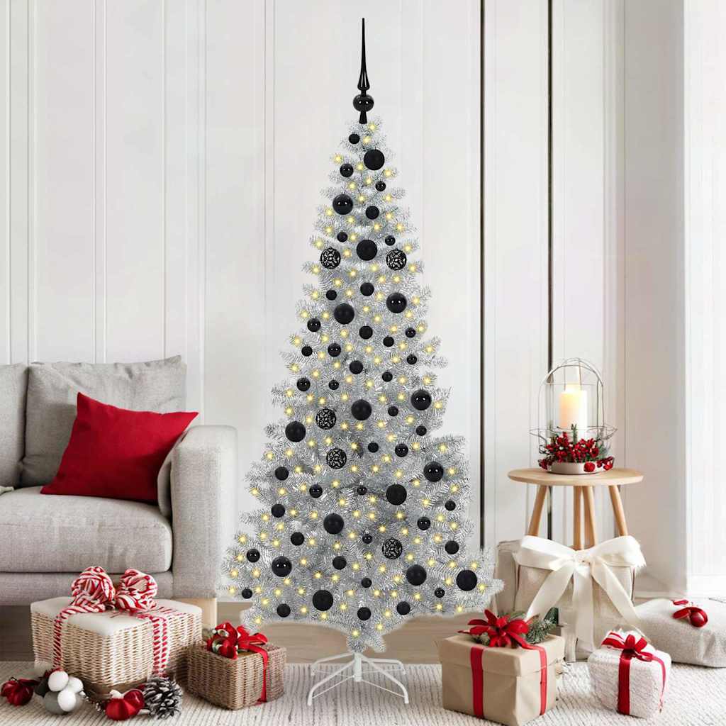 Sapin de Noël avec 300 LED avec support Argent 180 cm PET - XIOS