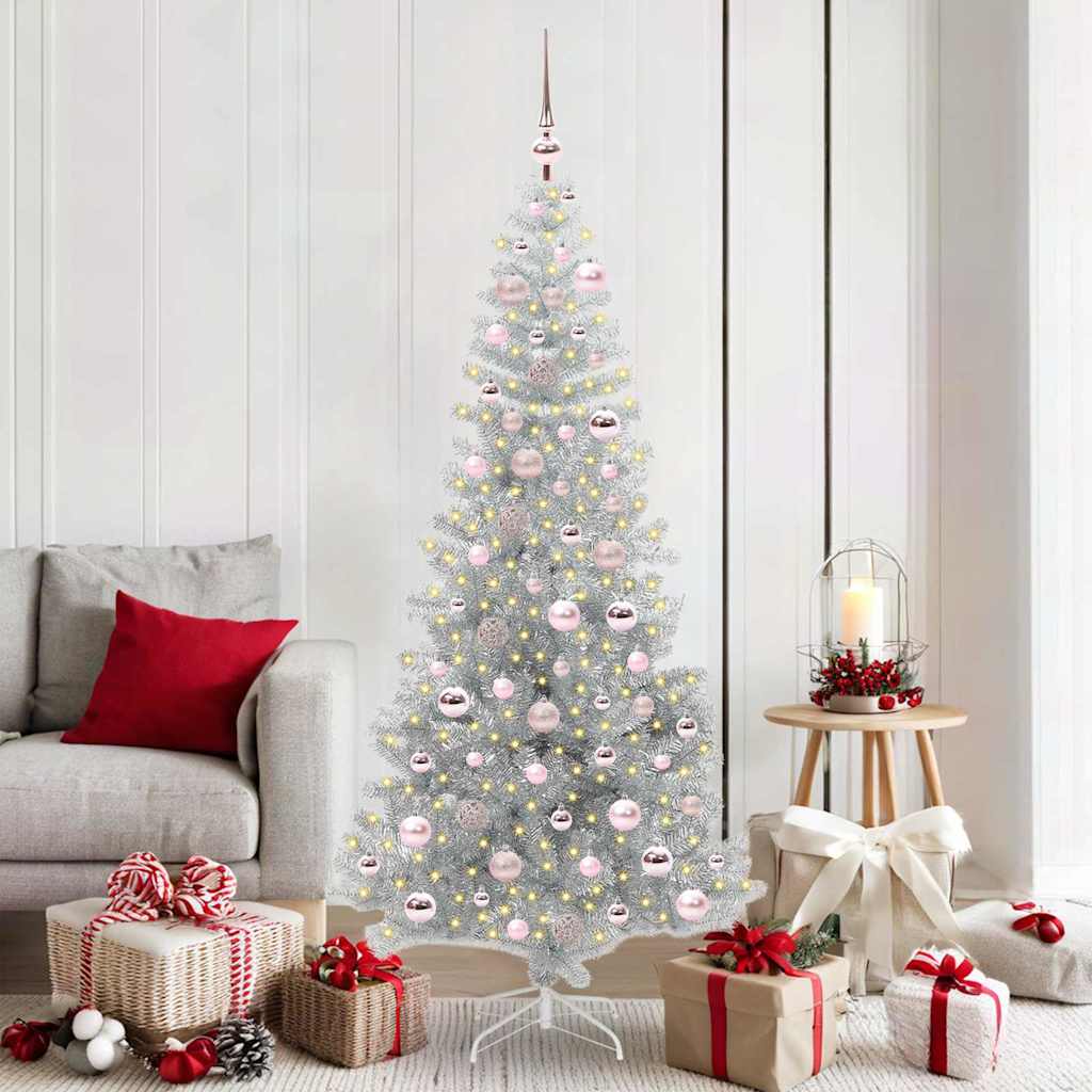 Sapin de Noël avec 300 LED avec support Argent 180 cm PET - XIOS