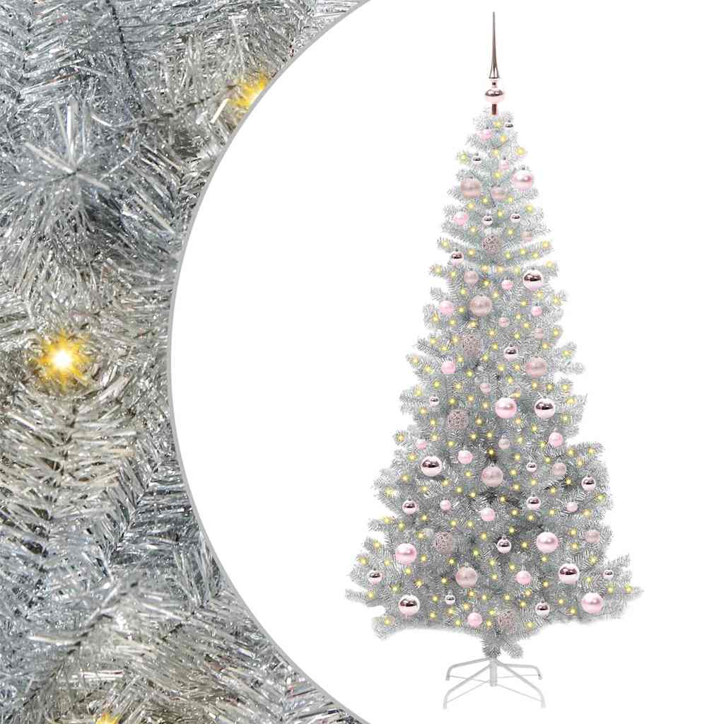 Sapin de Noël avec 300 LED avec support Argent 180 cm PET - XIOS