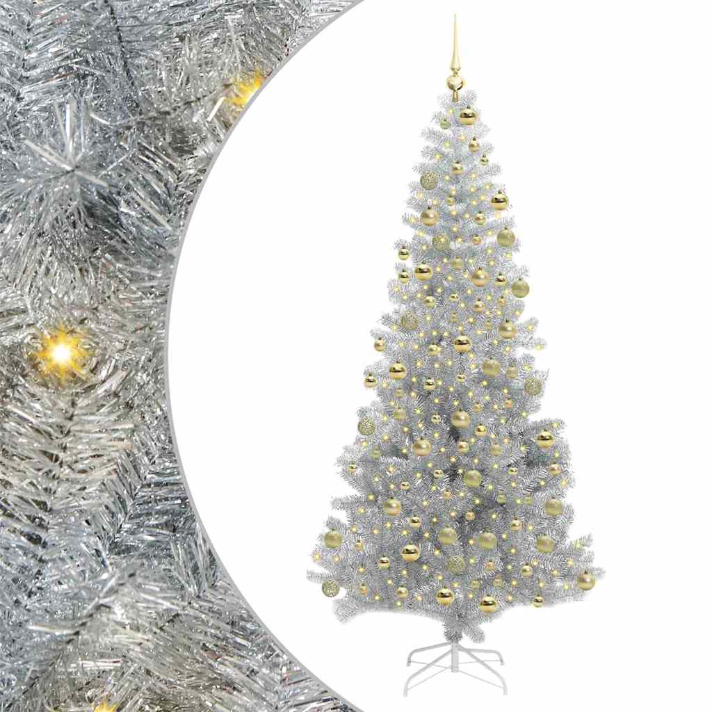 Sapin de Noël avec 300 LED avec support Argent 180 cm PET - XIOS