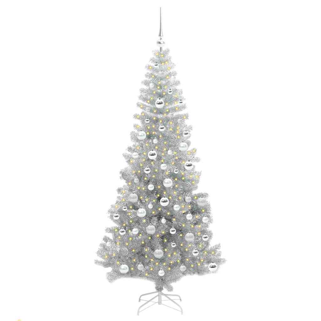 Sapin de Noël avec 300 LED avec support Argent 180 cm PET - XIOS