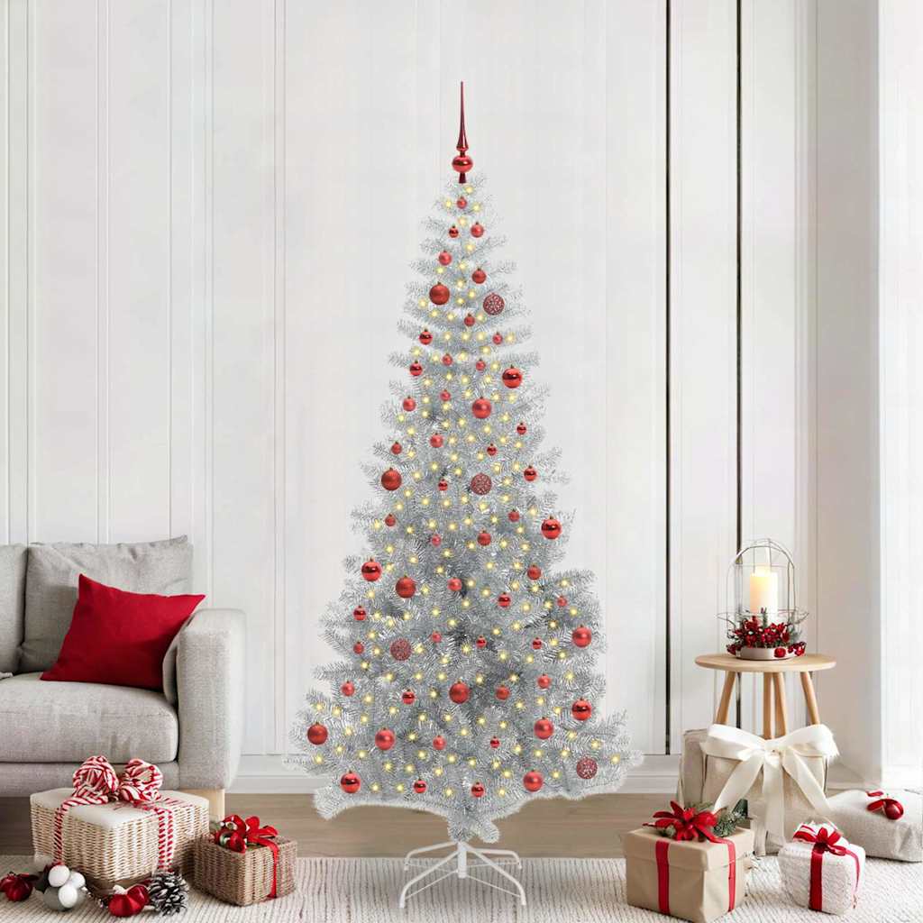 Sapin de Noël avec 300 LED avec support Argent 210 cm PET - XIOS