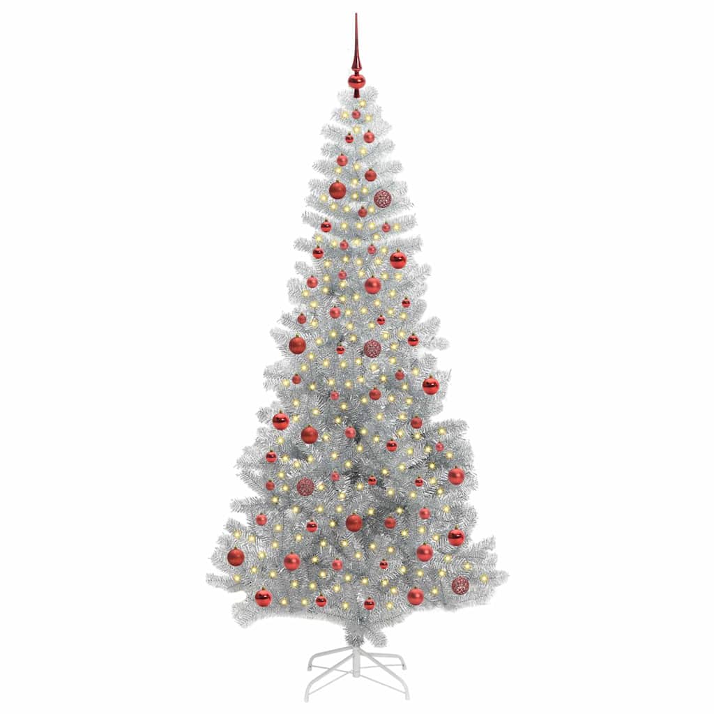 Sapin de Noël avec 300 LED avec support Argent 210 cm PET - XIOS