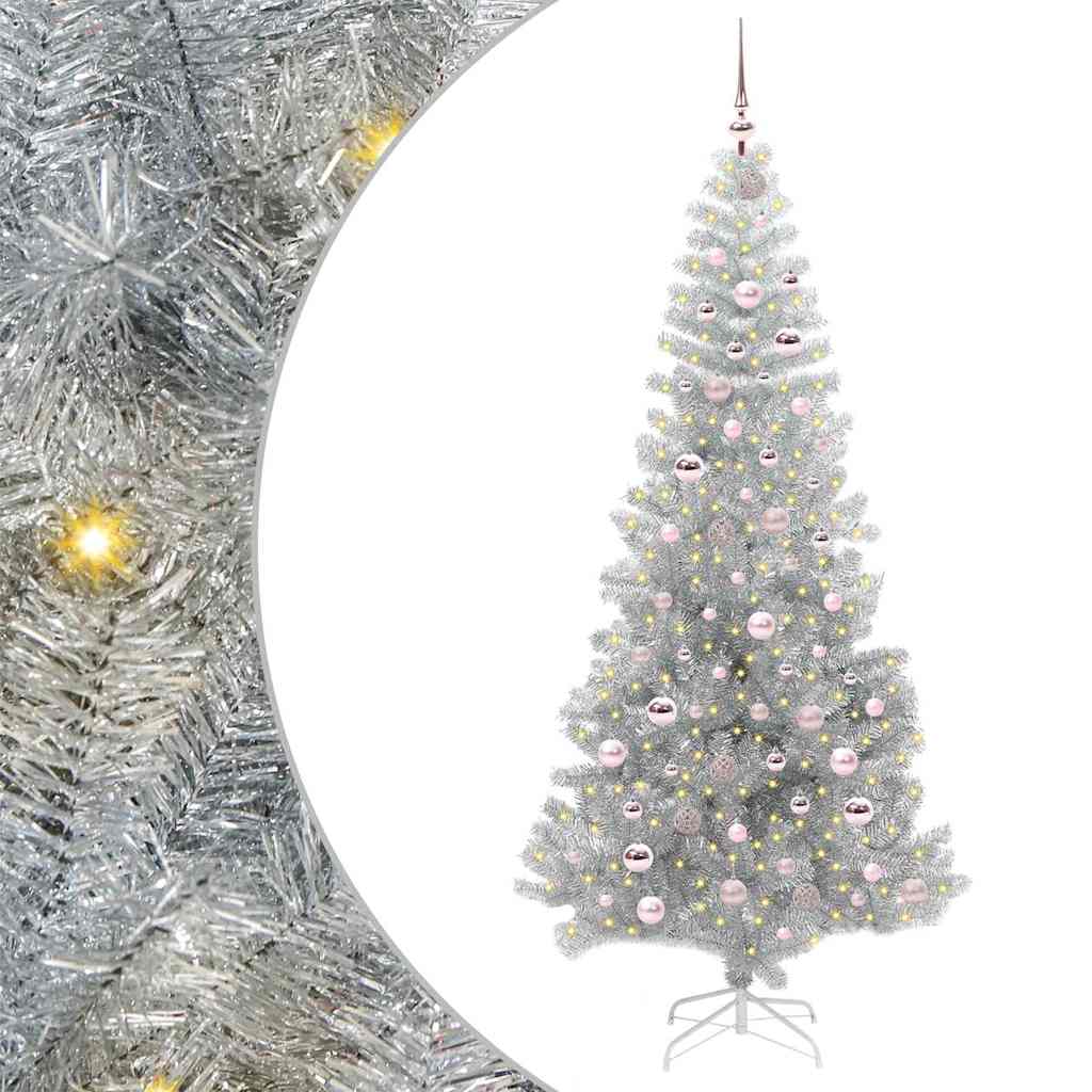Sapin de Noël avec 300 LED avec support Argent 210 cm PET - XIOS