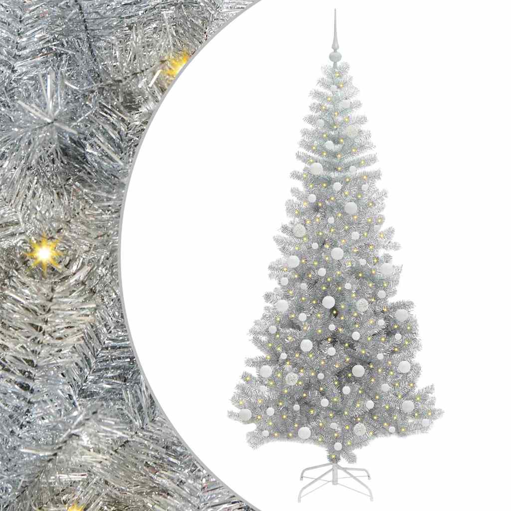 Sapin de Noël avec 300 LED avec support Argent 210 cm PET - XIOS