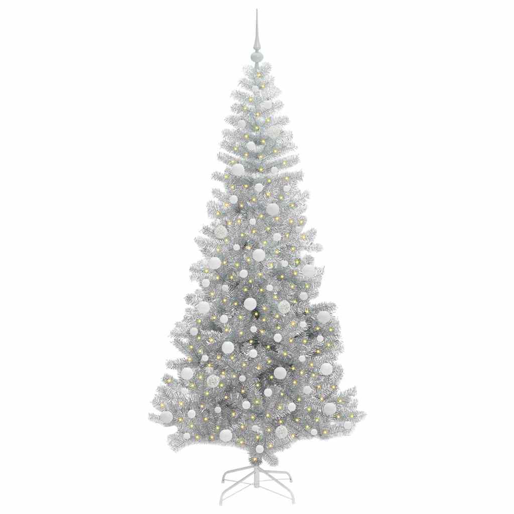 Sapin de Noël avec 300 LED avec support Argent 210 cm PET - XIOS